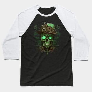 Mechanical skull with hat Baseball T-Shirt